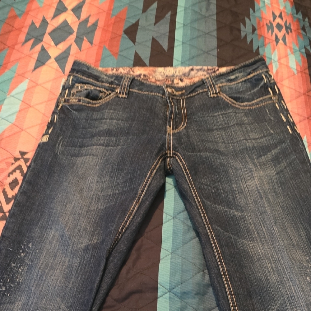 Adiktd Blue Straight Leg Jeans with Vintage Fading